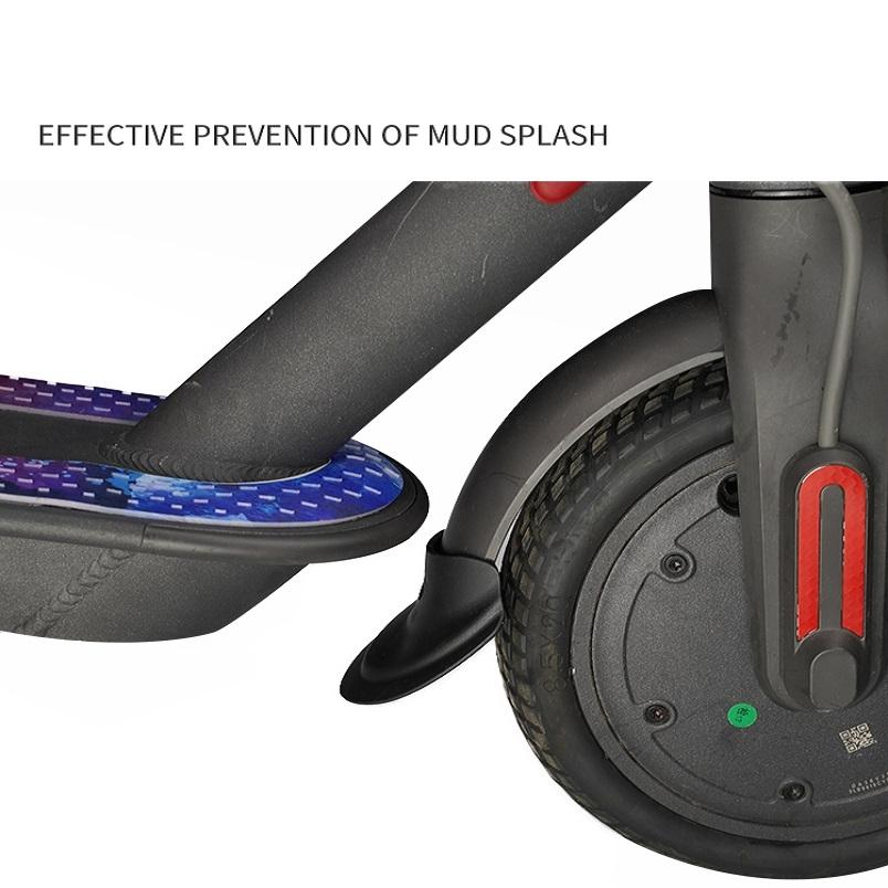 3 Pairs Scooter Fender Set for Xiaomi M365 / Pro - Front & Rear Rubber Fishtail Accessories - Mudguard Black