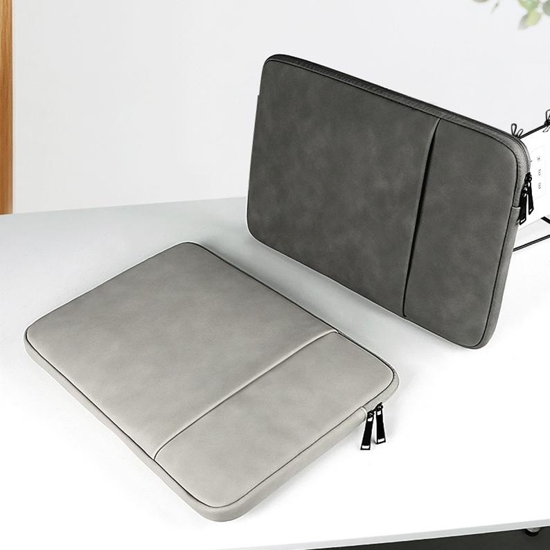 13.3 Inch Double Layer Waterproof Laptop Liner Bag - Light Gray