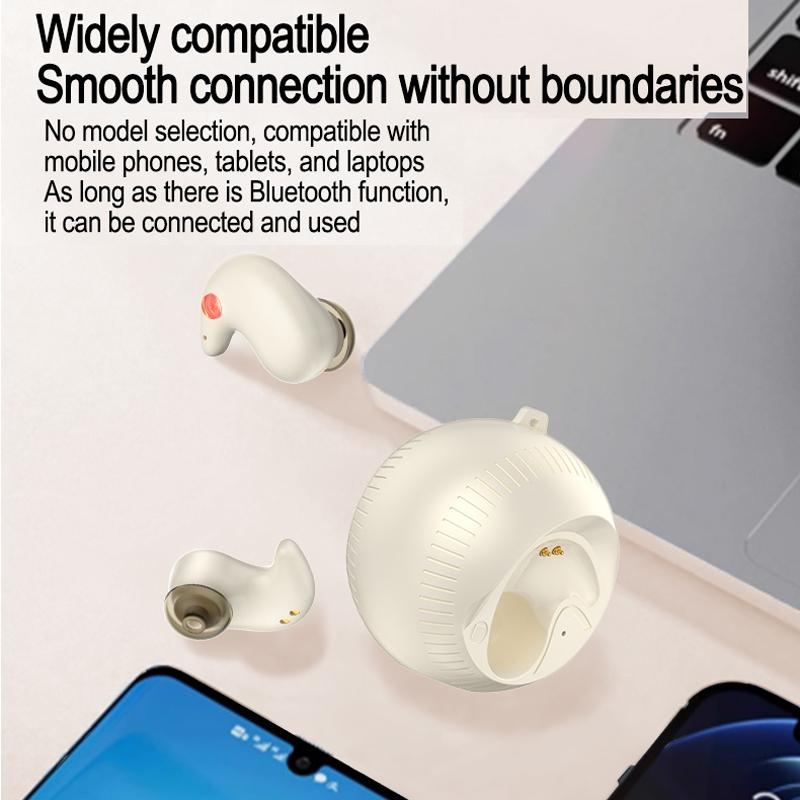 Coconut Ball Bluetooth Earphones with Charging Case - Black