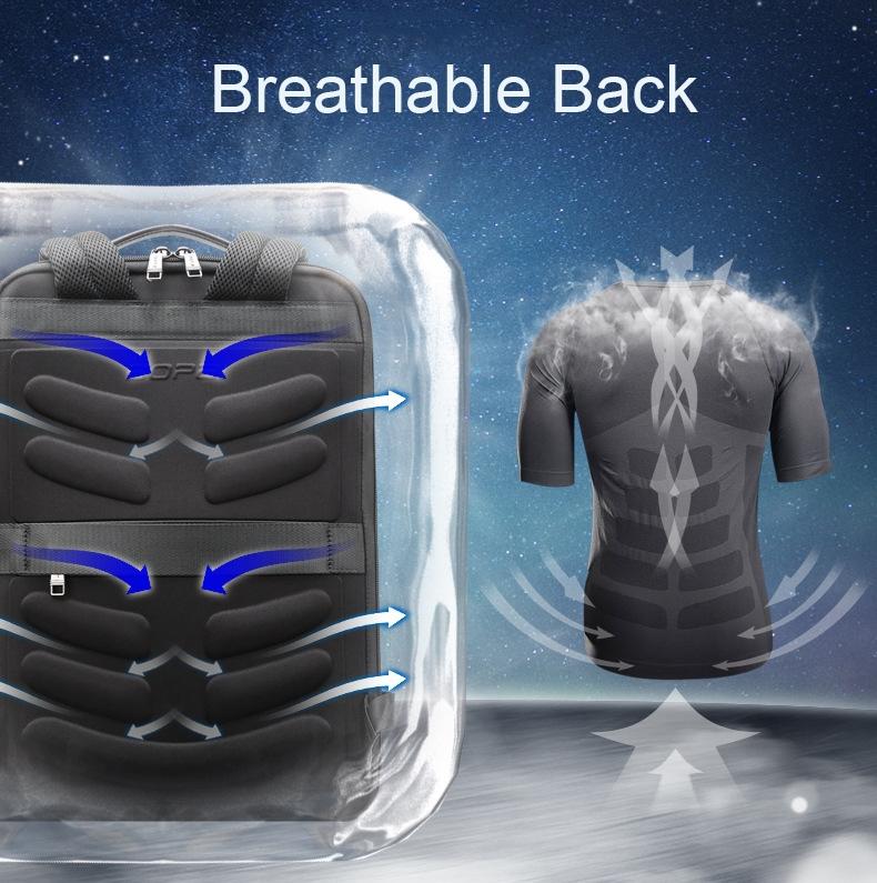 Waterproof Laptop Backpack with Usb Port - Large Capacity Lightweight Black