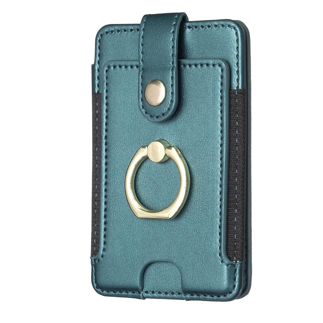 Metal Ring Card Bag Sticker For Mobile Phones - Dark Purple