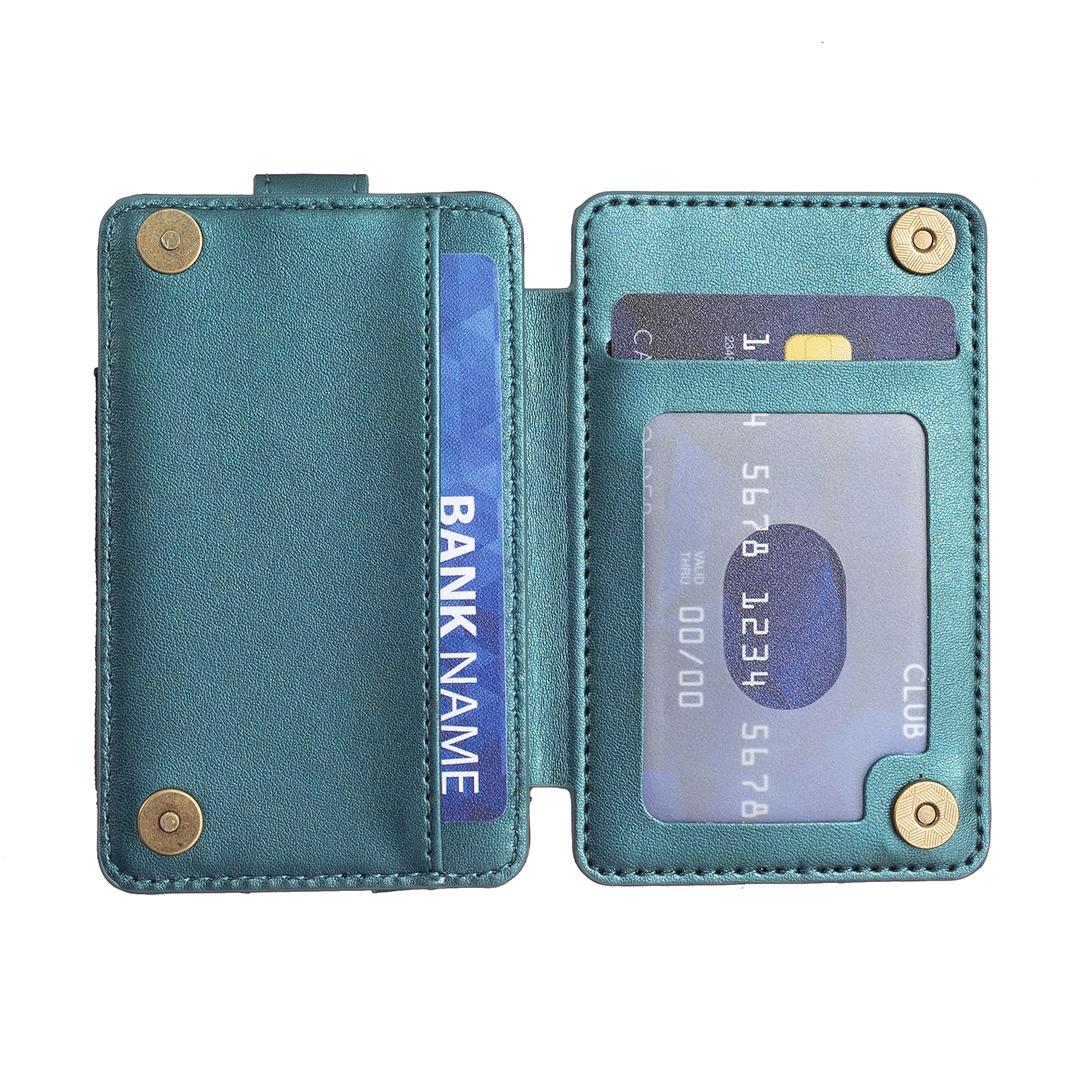 Metal Ring Card Bag Sticker For Mobile Phones - Dark Purple