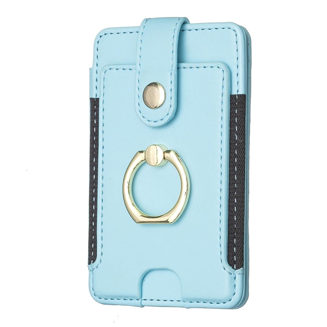 Metal Ring Card Bag Sticker For Mobile Phones - Dark Purple