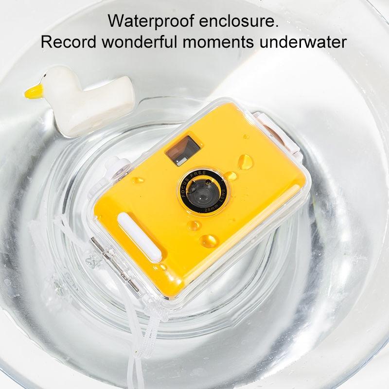 Retro Waterproof Camera with Disposable Film - Cute White Shell