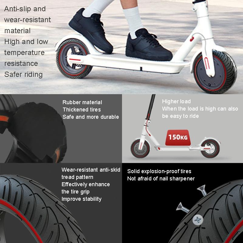 8.5 Inch Honeycomb Solid Tire for Xiaomi Electric Scooters - Red