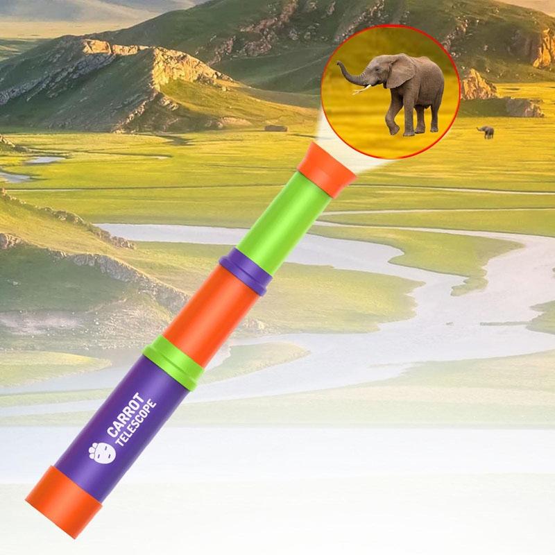 Retractable Focusing Telescope for Children - 8x Hd Random Colour