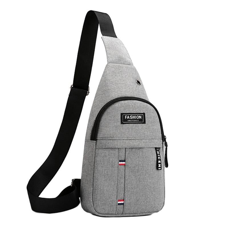 Canvas Crossbody Chest Bag For Men - Black