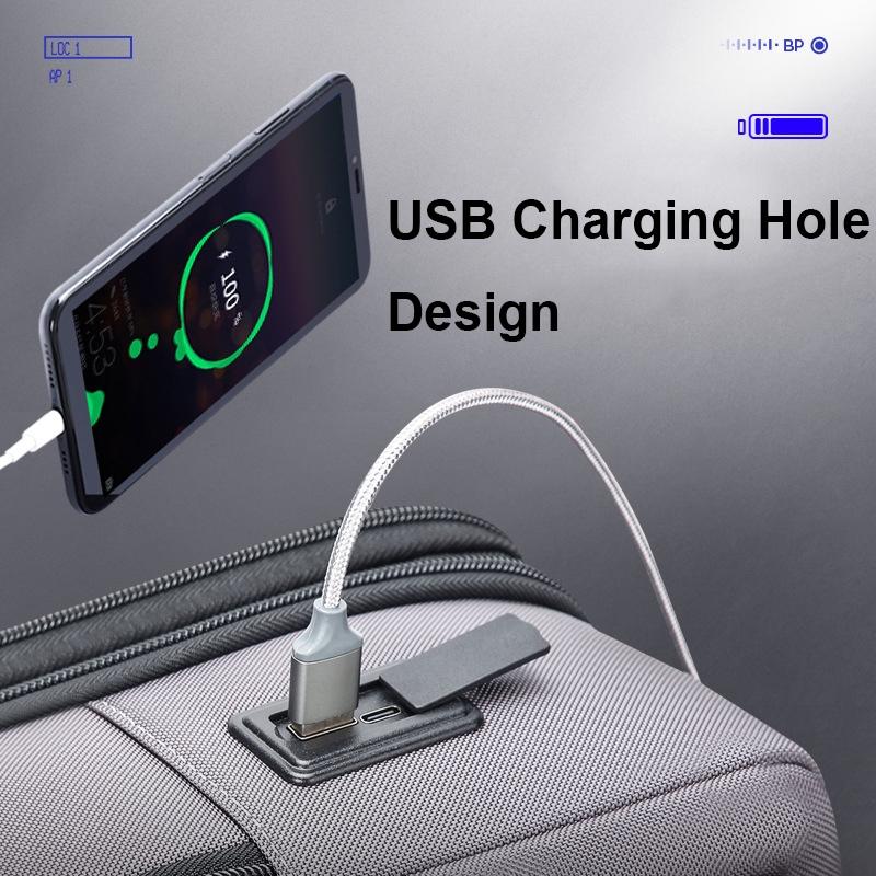 Waterproof Expandable Backpack with Usb Charging - Multi-compartment - Black