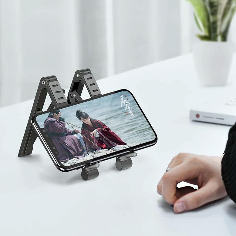 Foldable Metal Laptop Stand for Cooling and Ergonomic - Gray