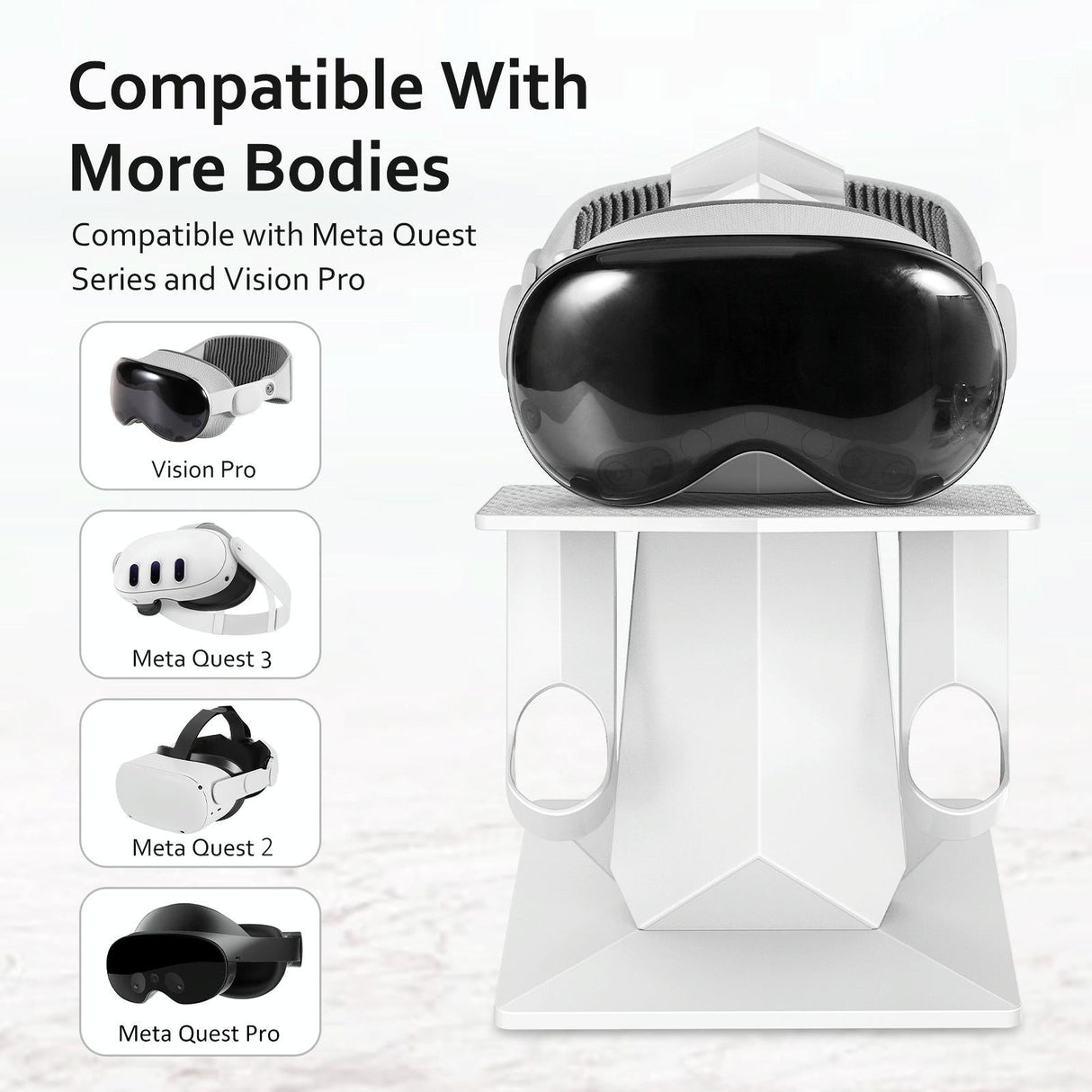 Universal Vr Headset Stand for Apple Vision Pro and Meta Quest 3 2