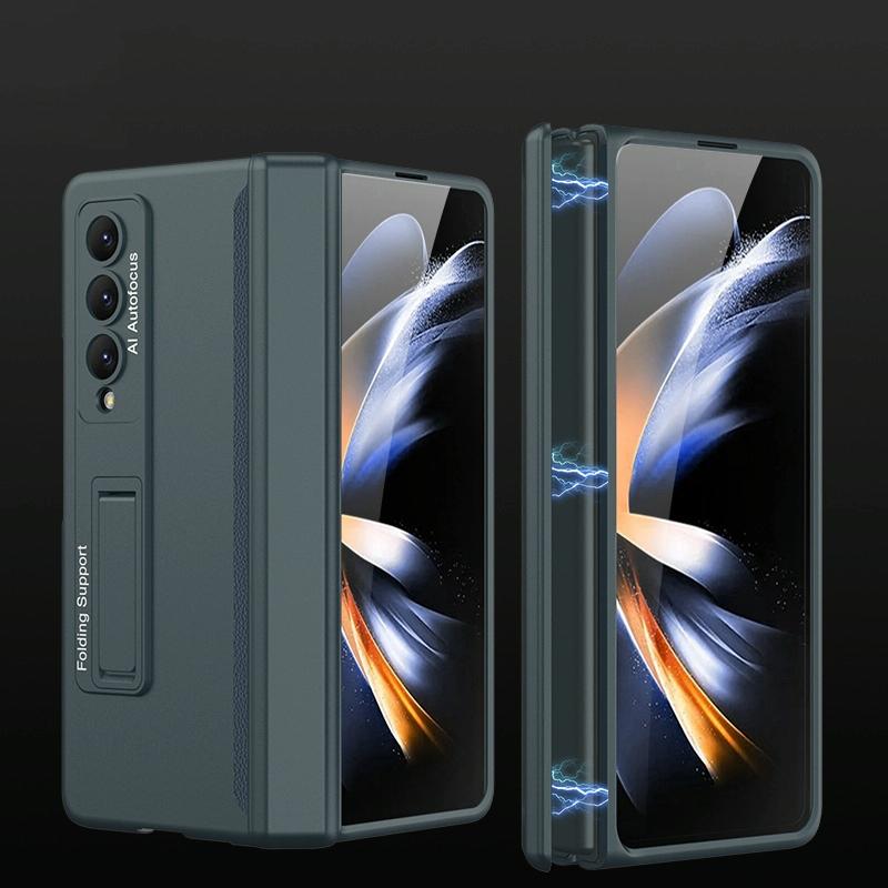 For Samsung Galaxy Z Fold4 5G Foldable Magnetic Hinged Case - Black
