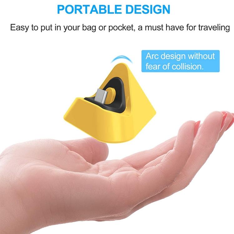 2-pack Portable Triangle Charger for Nintendo Switch / Lite - Yellow