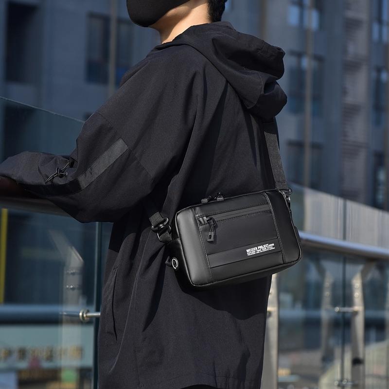 Usb Shoulder Bag For Men Portable & Stylish Outdoor Messenger Black