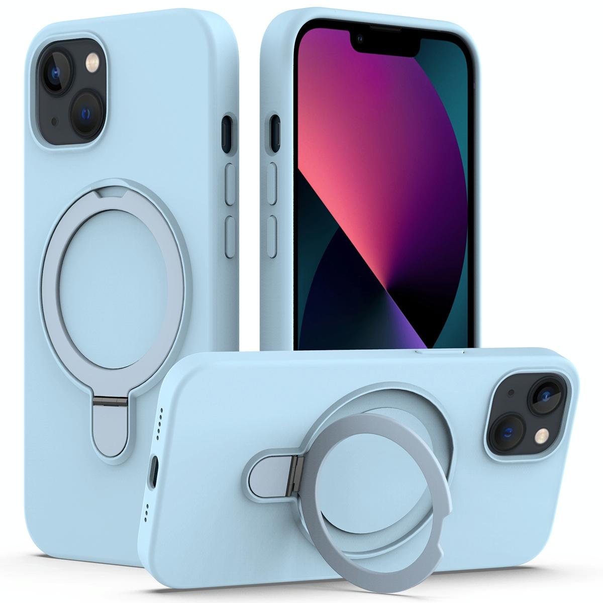 15 Iphone Magsafe Magnetic Liquid Silicone Case With Ring Holder - If Applicable
