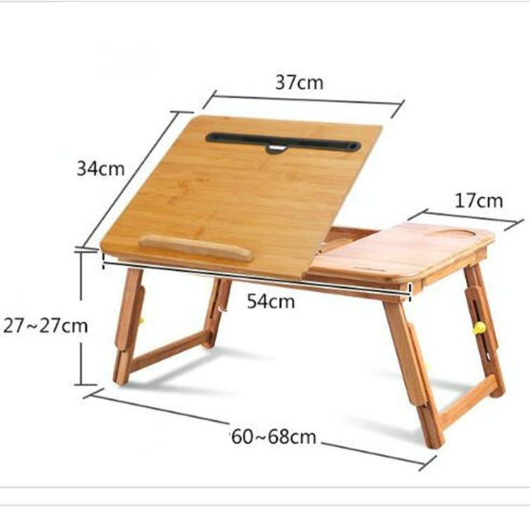 Foldable Laptop Table with Card Slot - Simple and Lazy Design