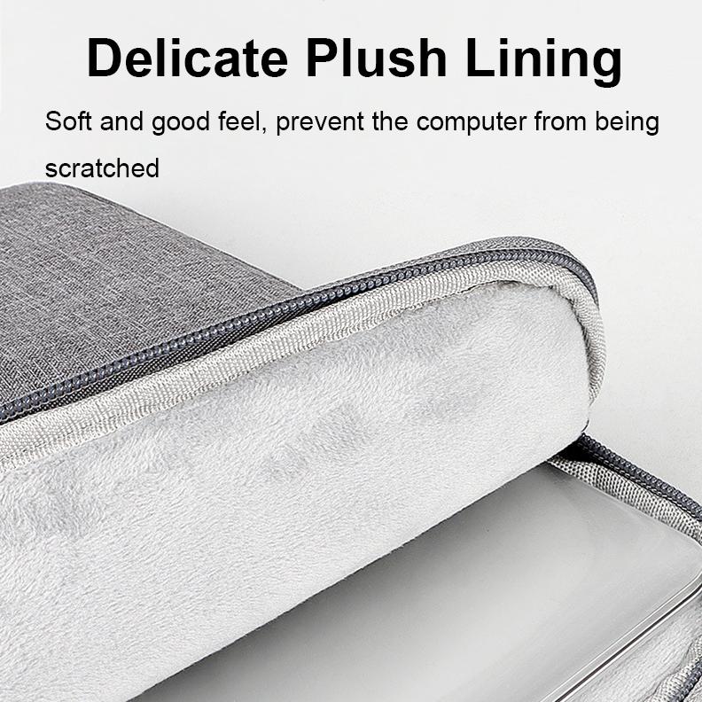 Waterproof Laptop Handbag - Large Capacity Shock-absorbing - Fits 14.1-15.4 Inches - Grey