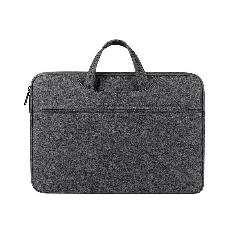Waterproof Laptop Handbag - Large Capacity Shock-absorbing - Fits 14.1-15.4 Inches - Grey