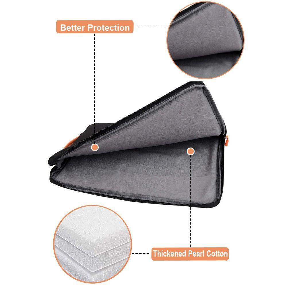 Travel Laptop Sleeve Bag - Portable Carry Case - Grey - 13-14 Inch
