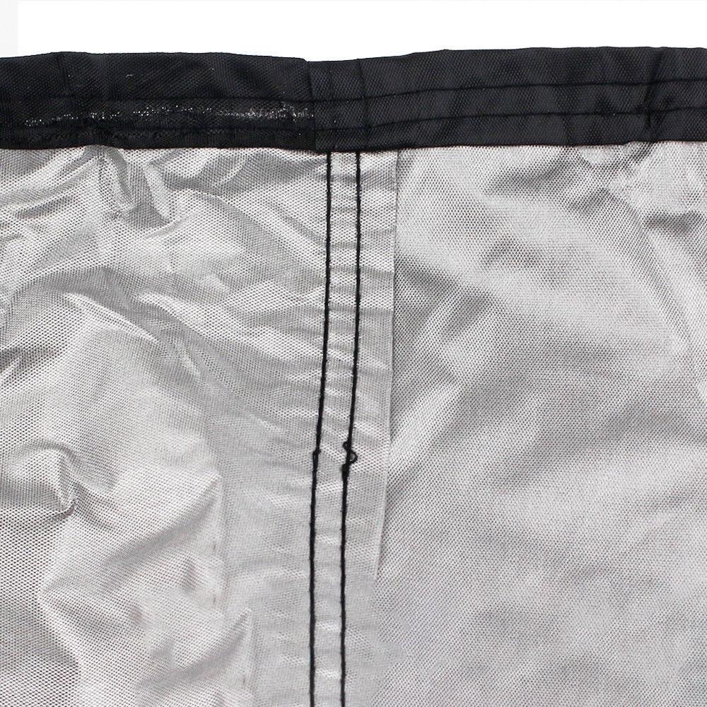 Waterproof Outdoor Bench Cover - Fits 3 Seats - 163x66x89cm - Black / Silver