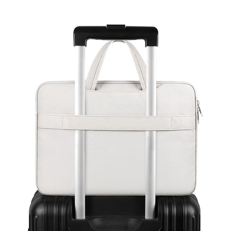15.6 Inch Waterproof Laptop Bag - Wearable - Creamy-White