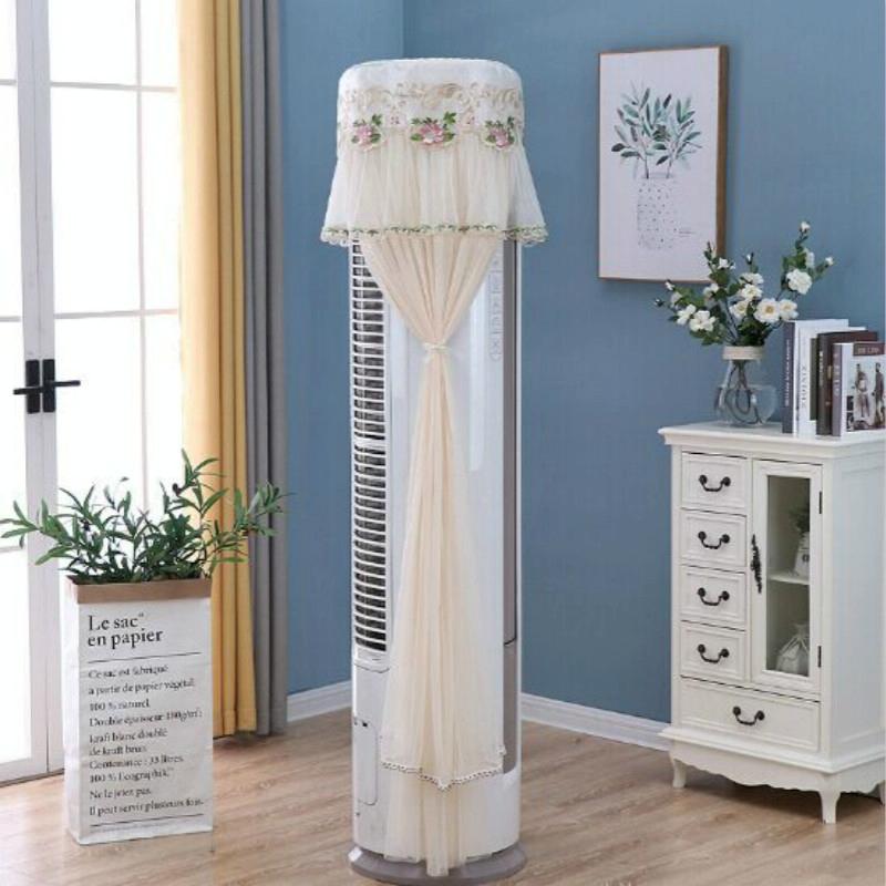 180cm Vertical Lace Air Conditioner Dust Cover - White