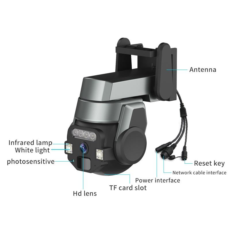 Outdoor Wifi Camera With Two-Way Voice 5Mp Ip66 Waterproof - Grey