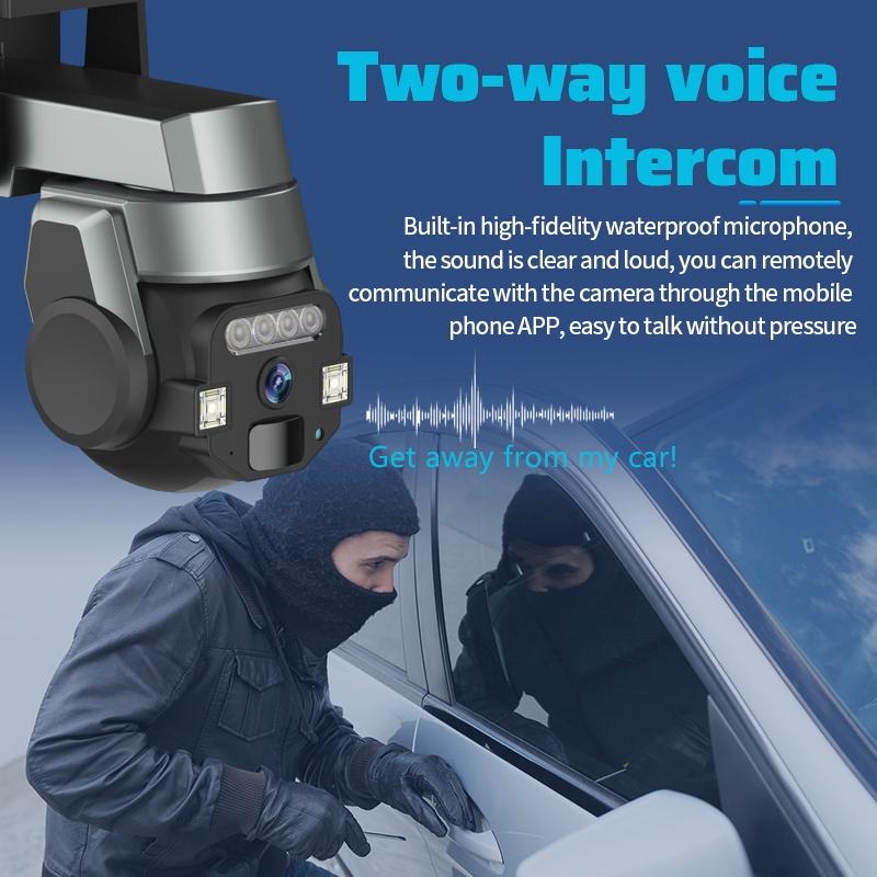 Outdoor Wifi Camera With Two-Way Voice 5Mp Ip66 Waterproof - Grey