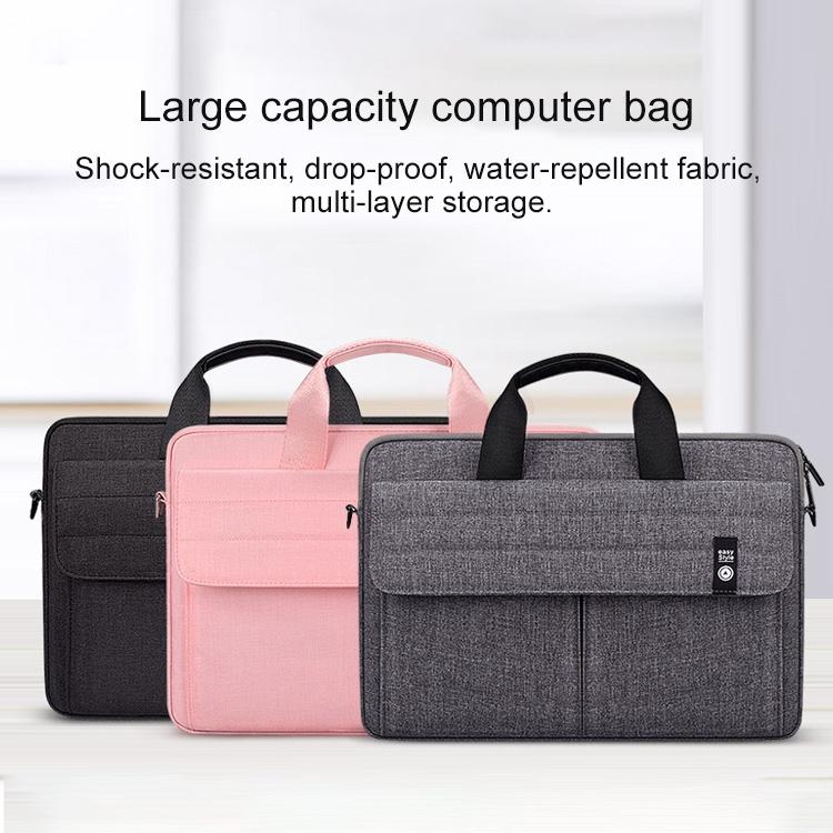 15.4 Inch Laptop Handheld Briefcase Storage Bag - no Shoulder Strap - Black