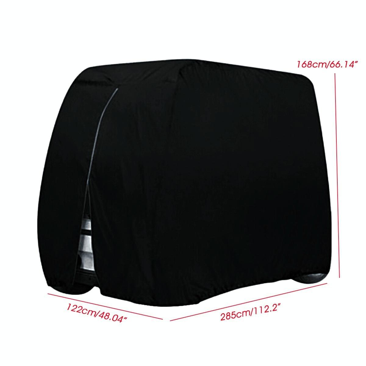 Waterproof Golf Cart Scooter Cover - 285x122x168cm - Black