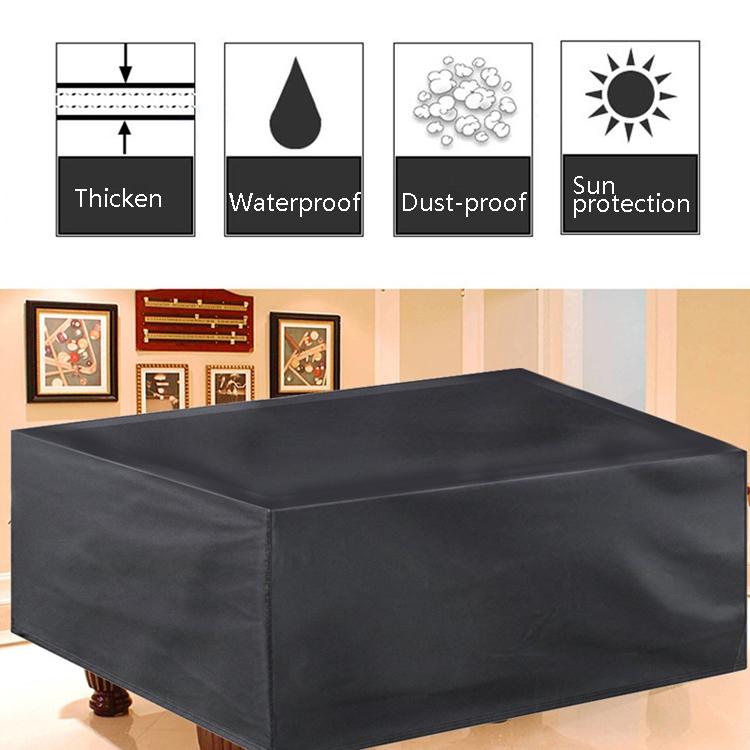 Water-repellent Billiard Table Cover - 287x155x82cm - Black