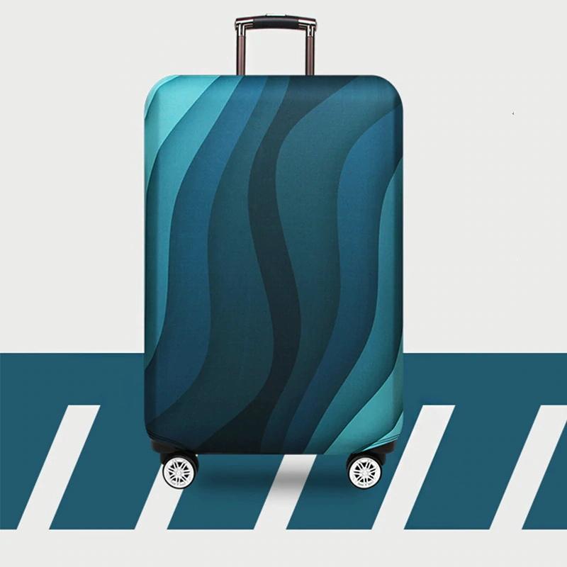 29-32 Inch Travel Suitcase Dust Covers - Elastic & Abrasion-resistant - Green Ripple