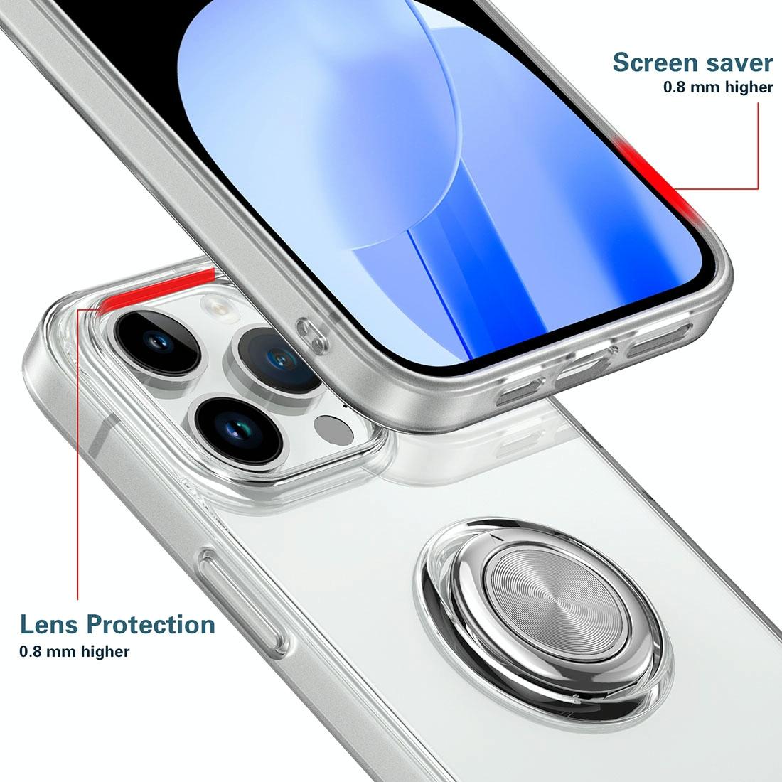 Tpu Phone Case with Ring Holder for Iphone 15 - Slim & Secure