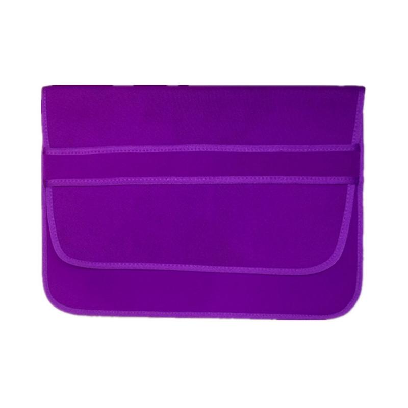 Horizontal Flap Clutch Bag with Neoprene Laptop Lining - Black - 15 Inch