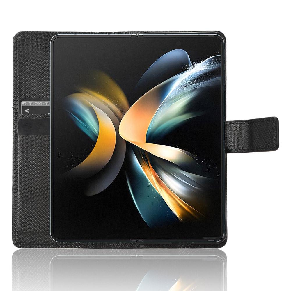 For Samsung Galaxy Z Fold4 5G Textured Leather Phone Case - White