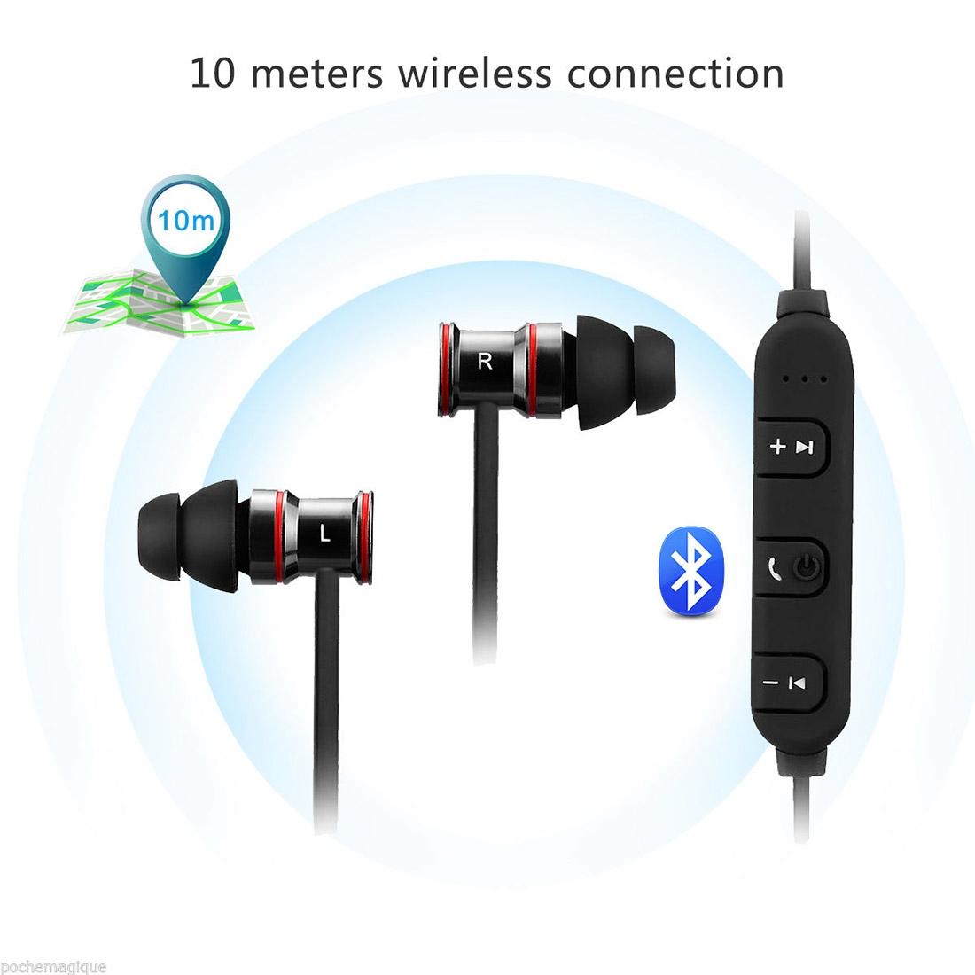 Waterproof Magnetic Sport Earbuds with Mic - Wireless Bluetooth V4.1 - Ip7G9654A