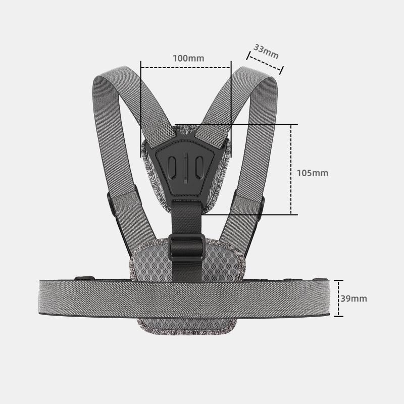 Adjustable Chest Strap with Mount and Screw - 6 In 1 360 Phone Clamp