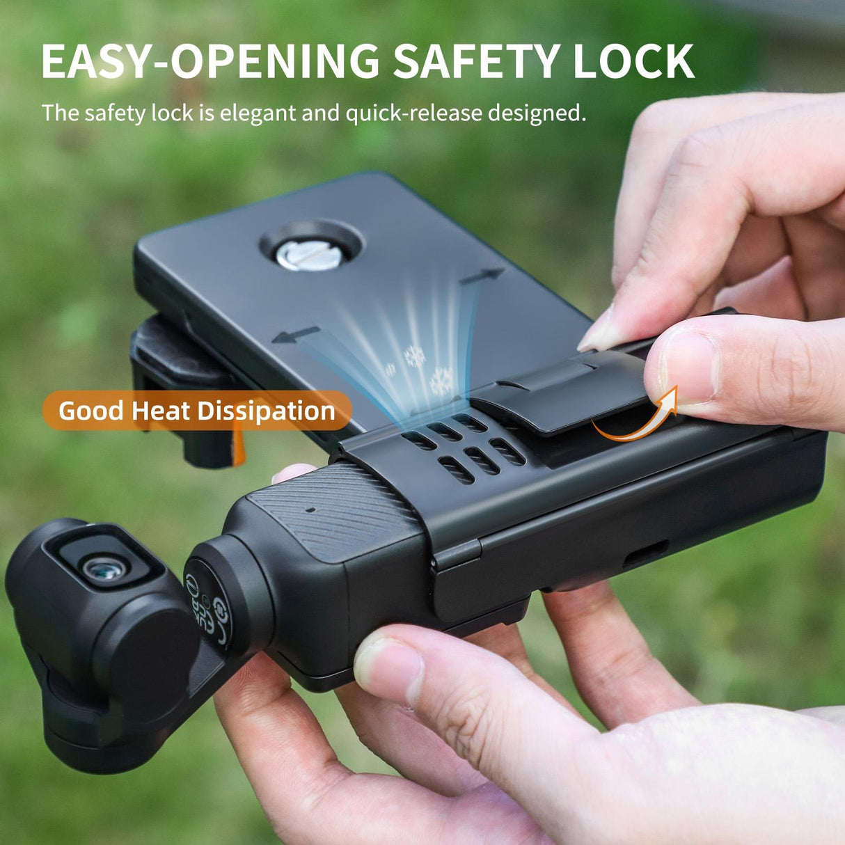 Portable Phone Clamp Holder with Storage Case for Dji Pocket 3