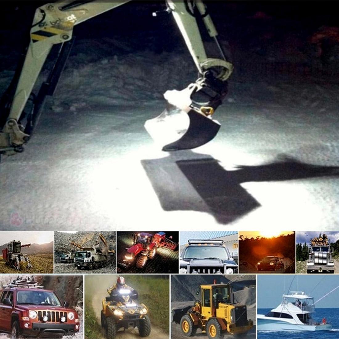 18W 6 Led White Light Floodlight Engineering Lamp / Waterproof Ip67 Suvs Light Dc 10 - 30V Black