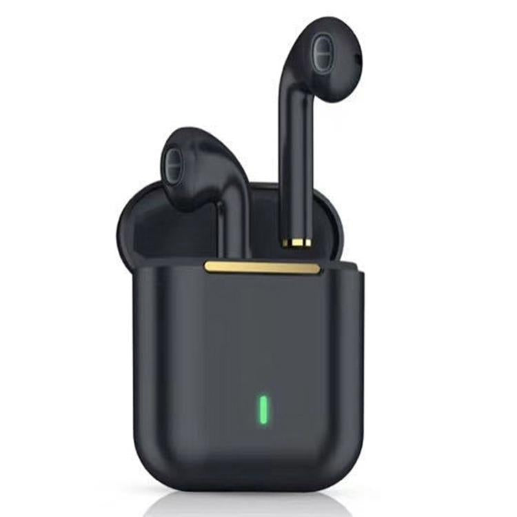 Wireless Binaural Bluetooth Earphones with Charging Box - J18 - Black