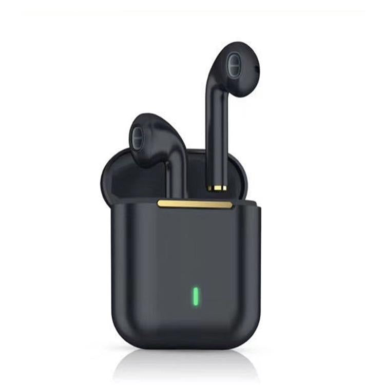 Wireless Binaural Bluetooth Earphones with Charging Box - J18 - Black