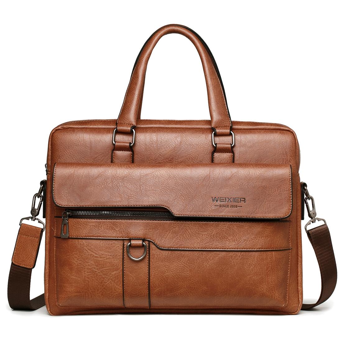 Retro Pu Leather Men Crossbody Bag - Black