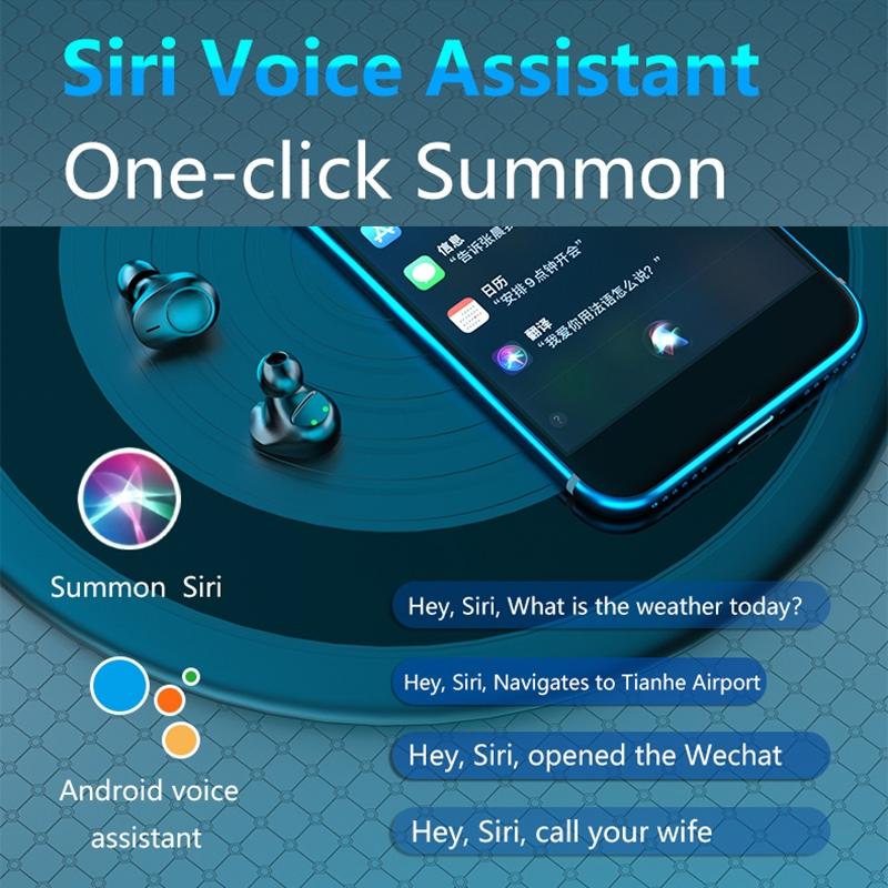 Touch Bluetooth Earphones with Dual Noise Cancellation and Charging Box