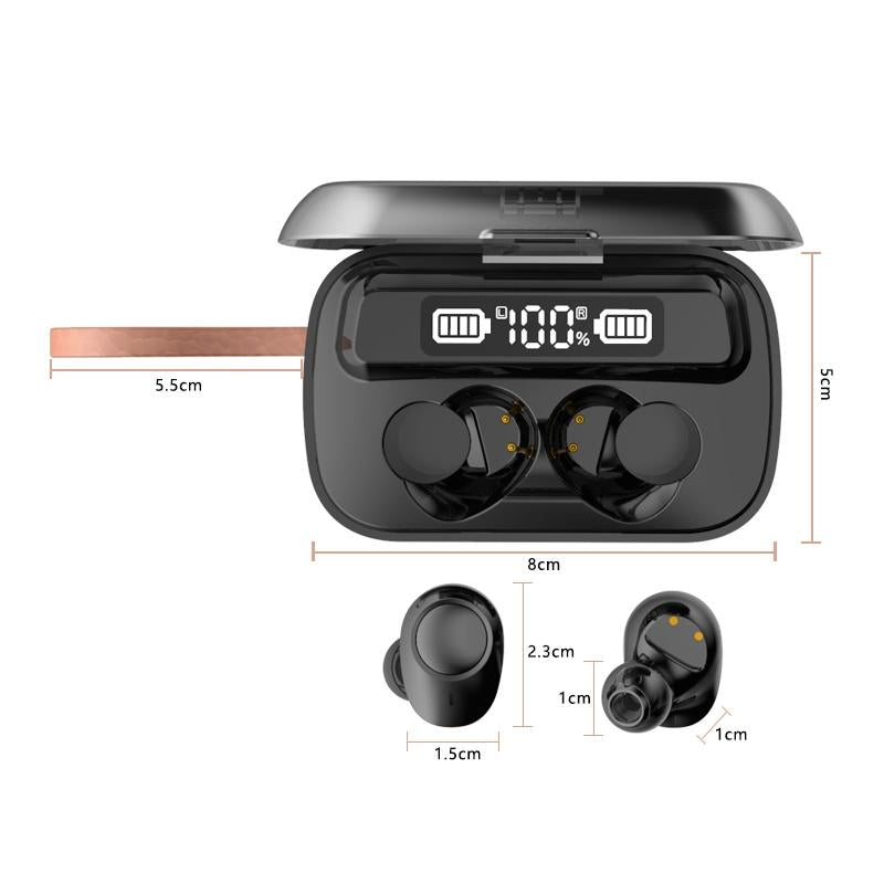 Touch Bluetooth Earphones with Dual Noise Cancellation and Charging Box