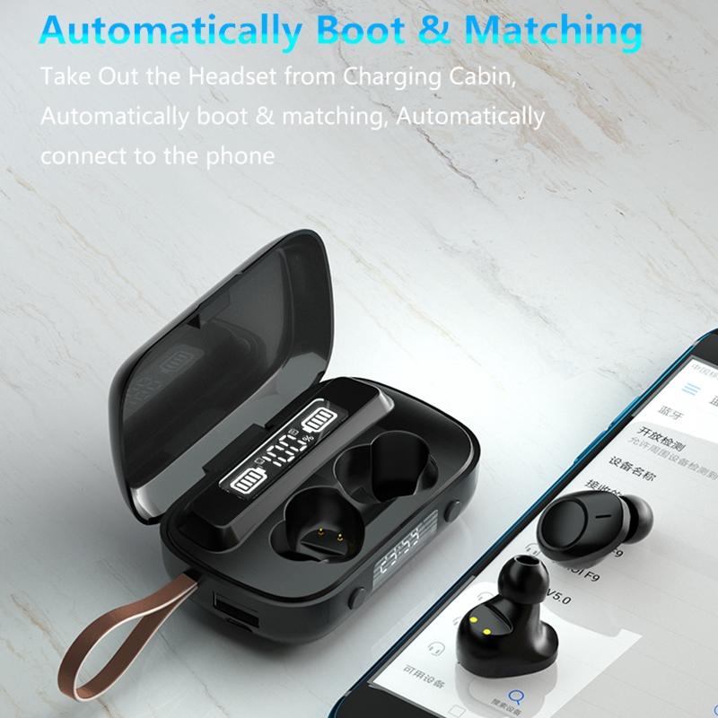 Touch Bluetooth Earphones with Dual Noise Cancellation and Charging Box
