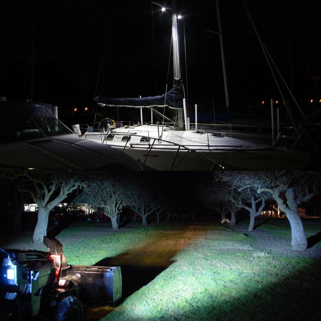 18W Cree 6 Led White Light Condenser Engineering Lamp / Waterproof Ip67 Suvs Light Dc 10 - 30V Black
