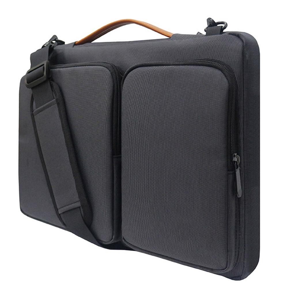 Waterproof Nylon Laptop Handbag with Trolley Strap - Fits 13-14 Inch Laptops - Black