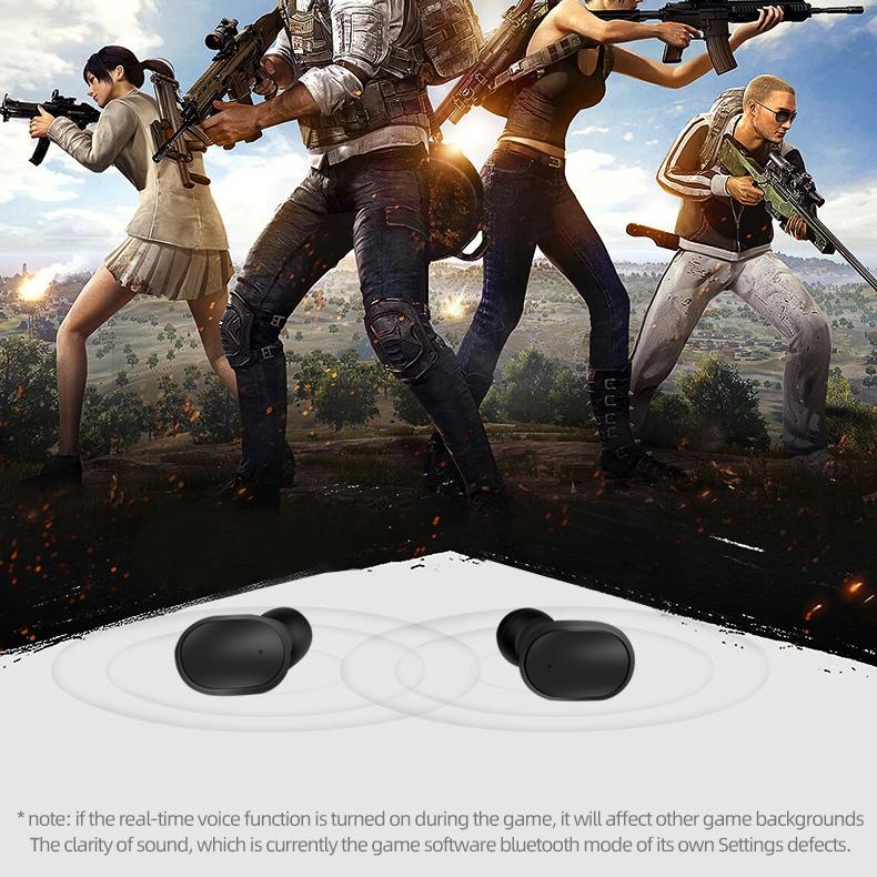 Waterproof Wireless Bluetooth Earphones with Charging Box - A6s