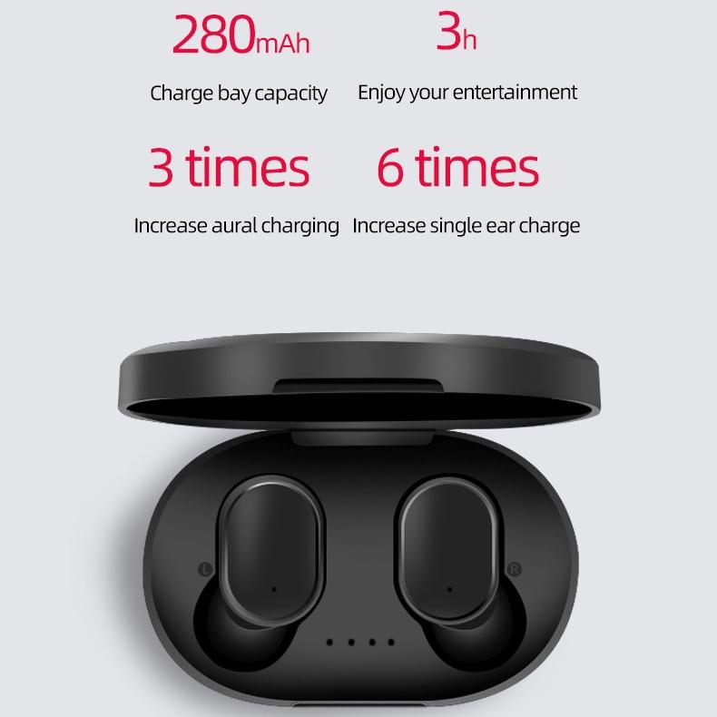 Waterproof Wireless Bluetooth Earphones with Charging Box - A6s