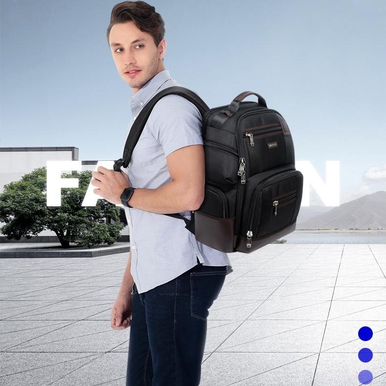 Large Capacity Multi-layer Laptop Backpack with Breathable Design - 15.6 Inch Black - 35x20x43cm