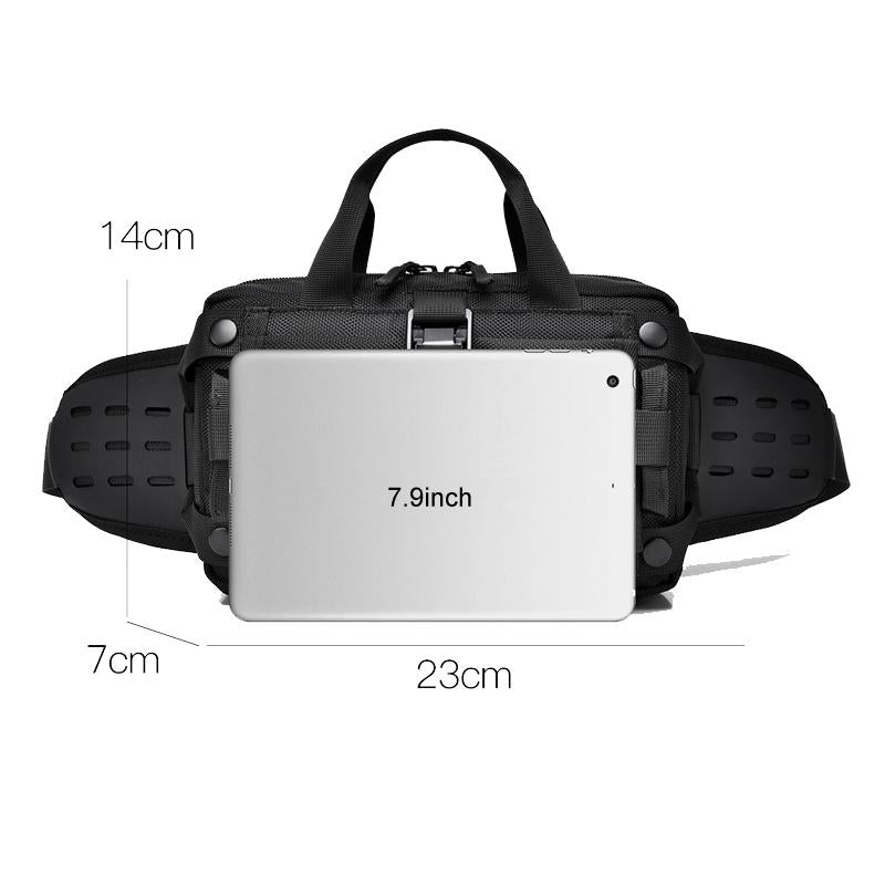 Waterproof Men Crossbody Waist Pack Gray